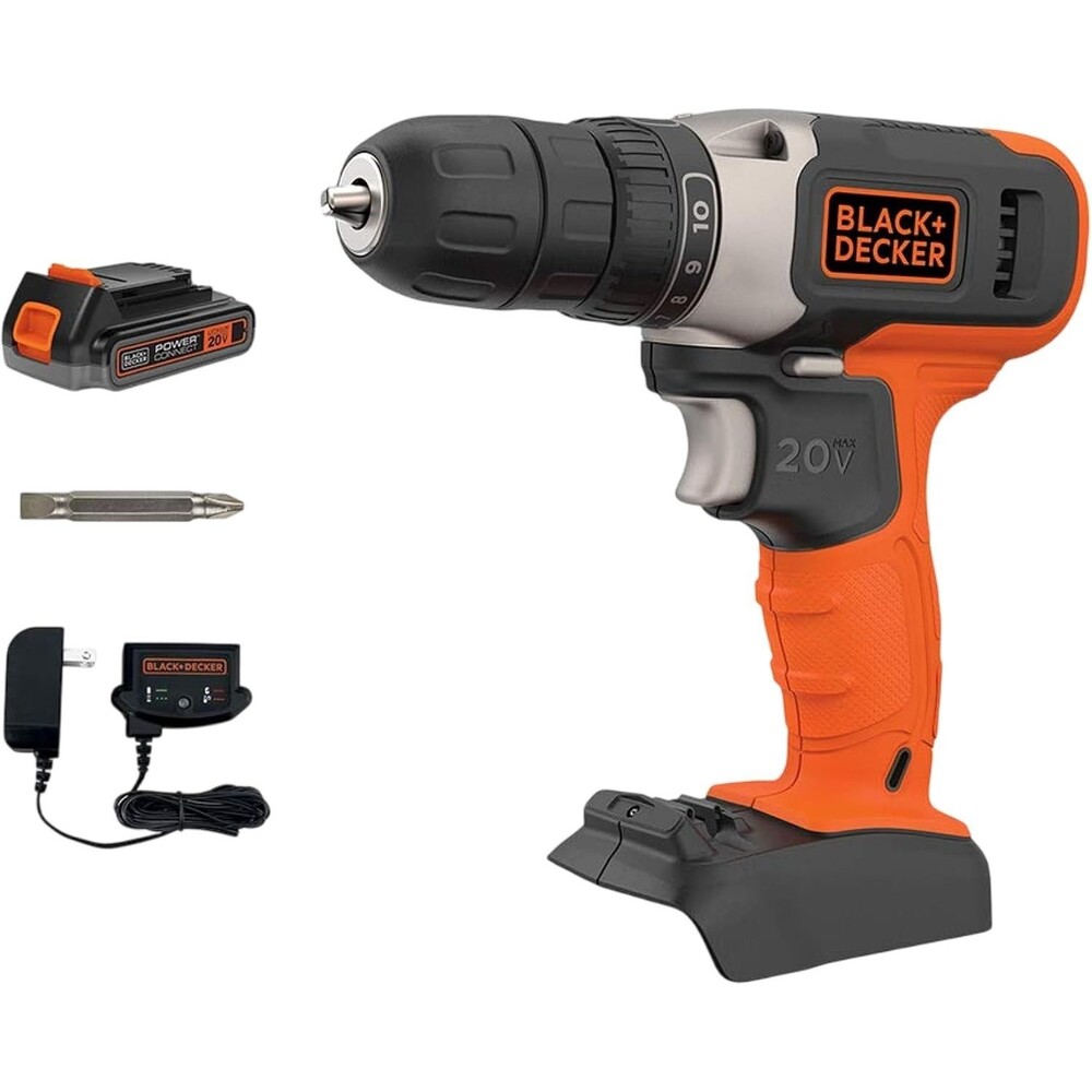 Black+Decker 20V MAX Cordless Drill Kit w/ Battery & Charger